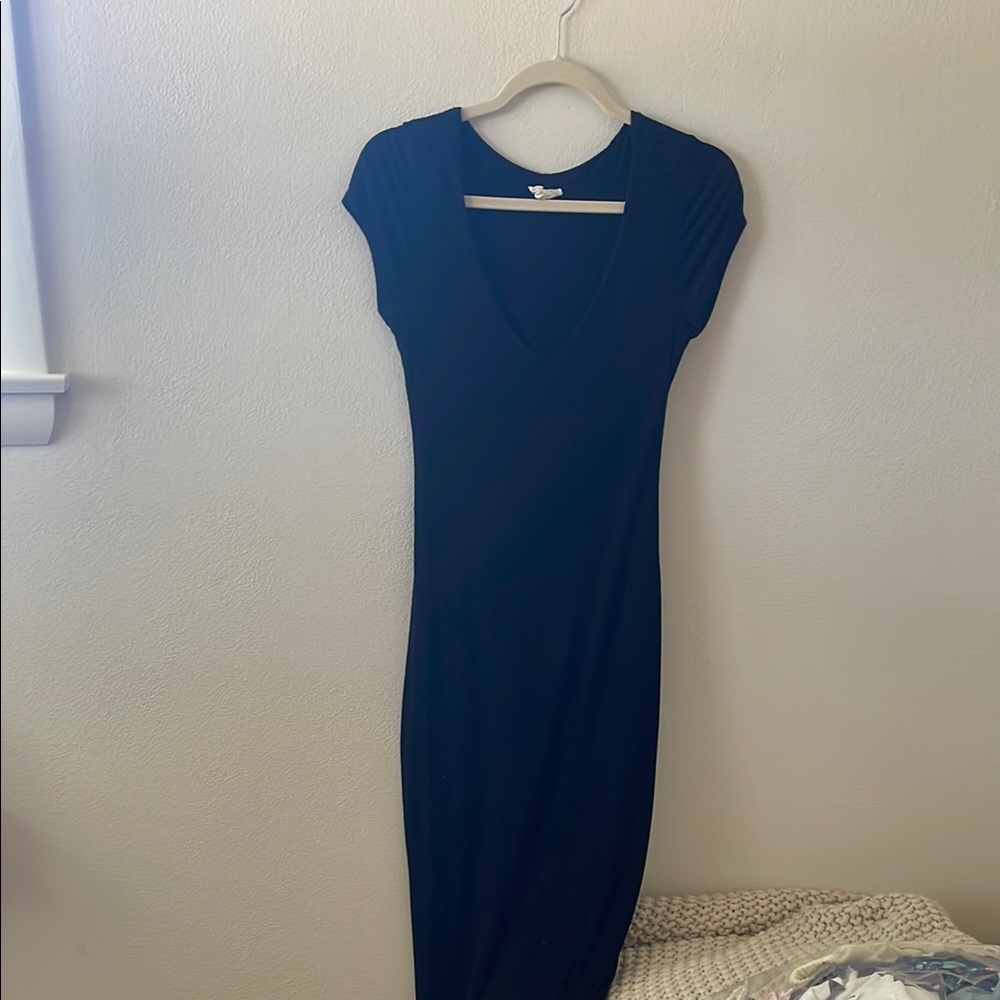 See You Monday black ribbed dress L